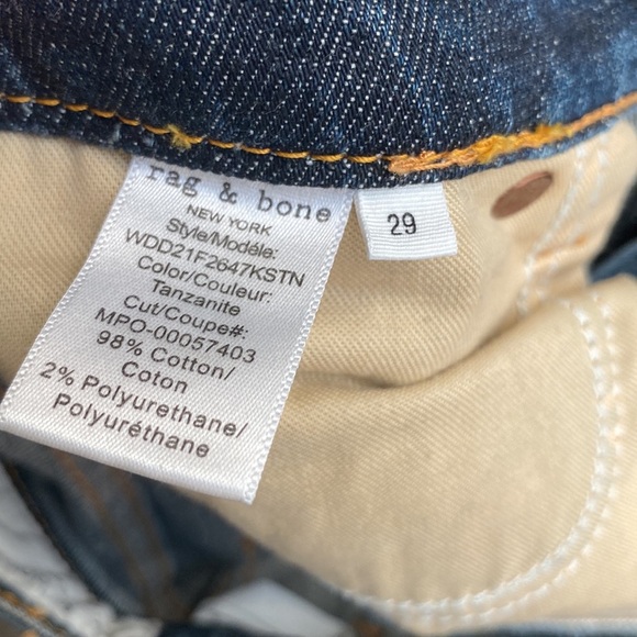 Rag & Bone Nina High Rise Ankle Cigarette Jean *Tailored Waist* Retail $255 - Picture 6 of 6